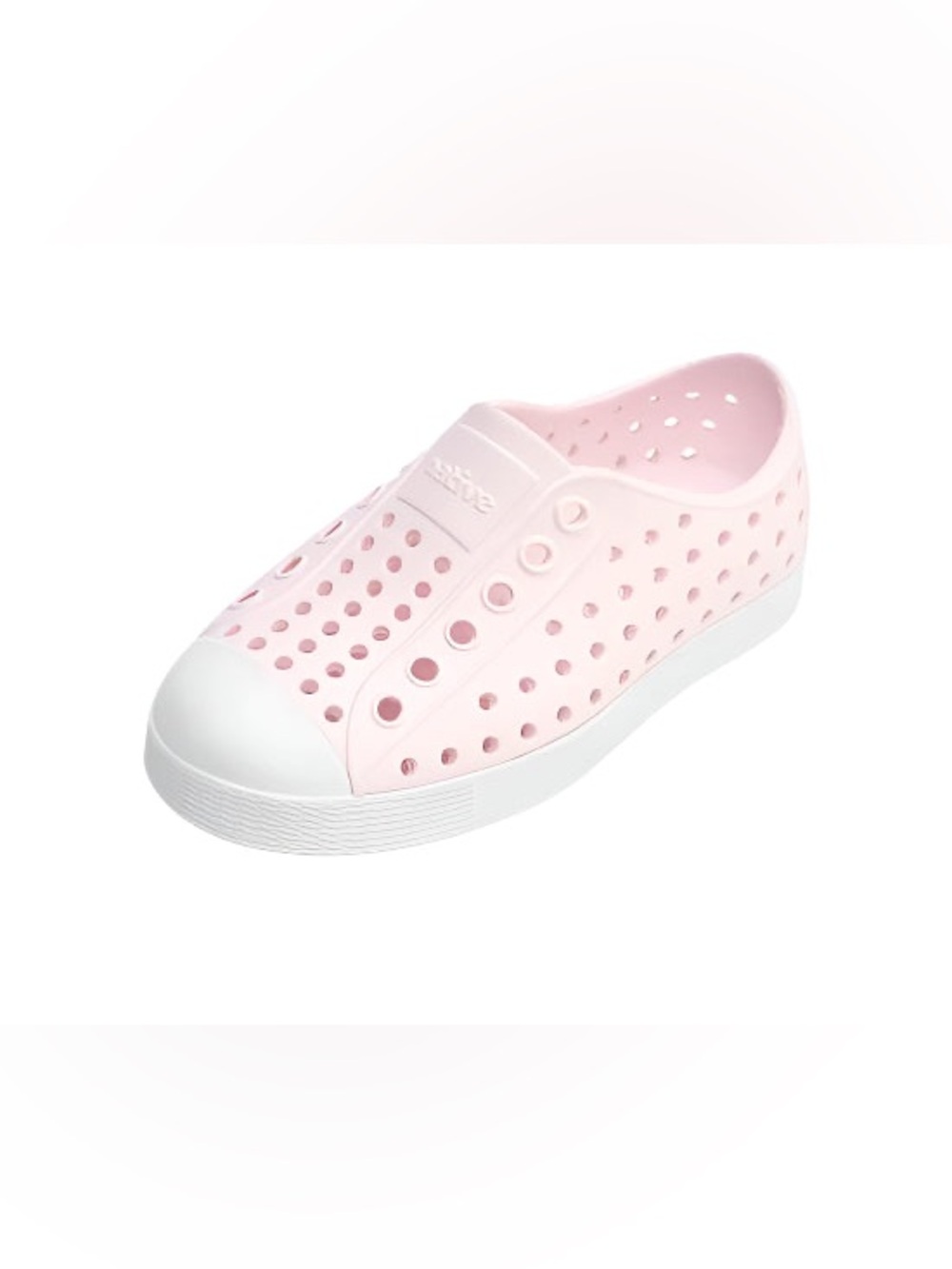 Native Kids Slip-On Water Shoe in Pale Pink with White Toe